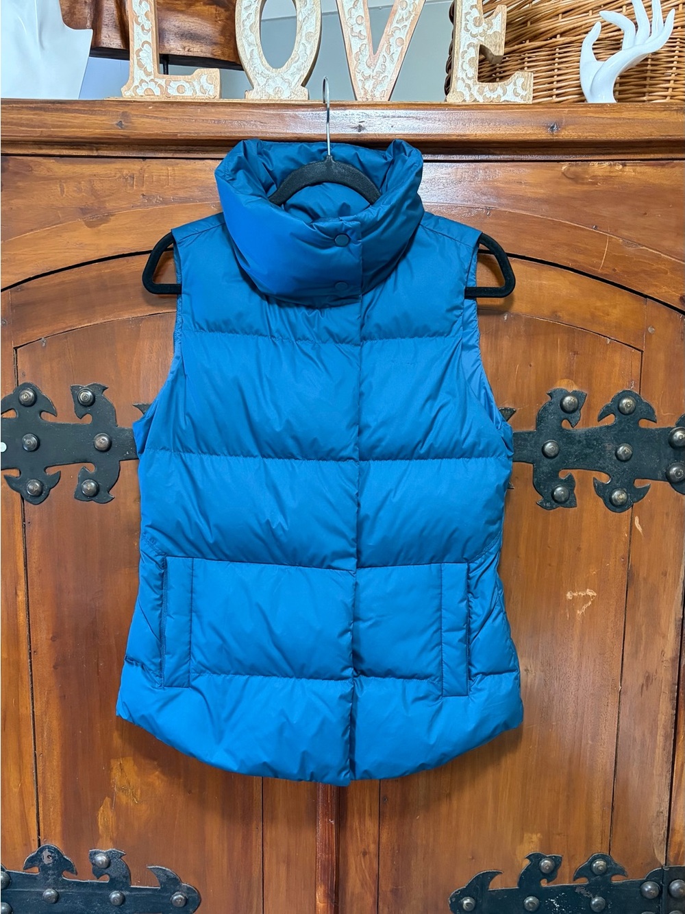 Athleta Teal Quilted Sleeveless Puffer Vest